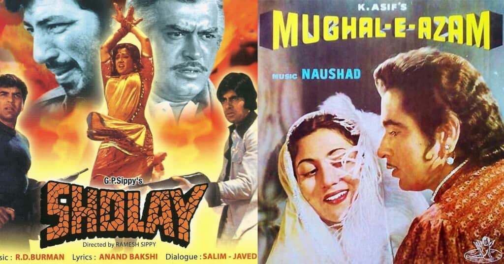 10 बॉलीवुड ब्लॉकबस्टर: मुगल-ए-आजम 3 साल तो शोले 5 साल तक थिएटर से नहीं उतरीं, न.1 तो 23 साल से अब तक चल रही है