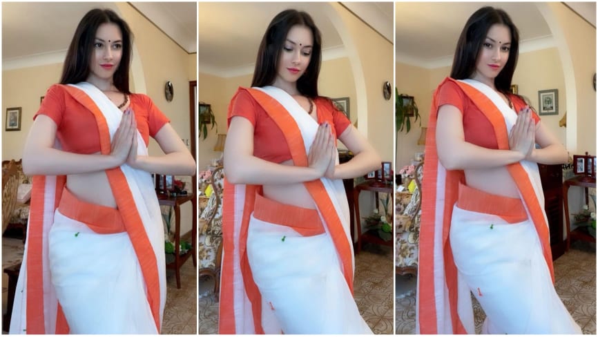 The European Model and Instagram Star Fiona Allison’s Indian Ethnic Saree Look Went Viral on Social Media